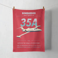 Thumbnail for Bombardier Learjet 35A design on red towel