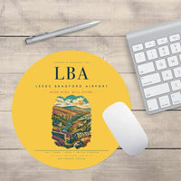 Thumbnail for Leeds Bradford Airport (LBA) design on yellow round mouse pad