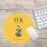 Thumbnail for Fukuoka Airport (FUK) design on yellow round mouse pad