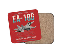 Thumbnail for EA-18G Growler design on red 1 piece coaster