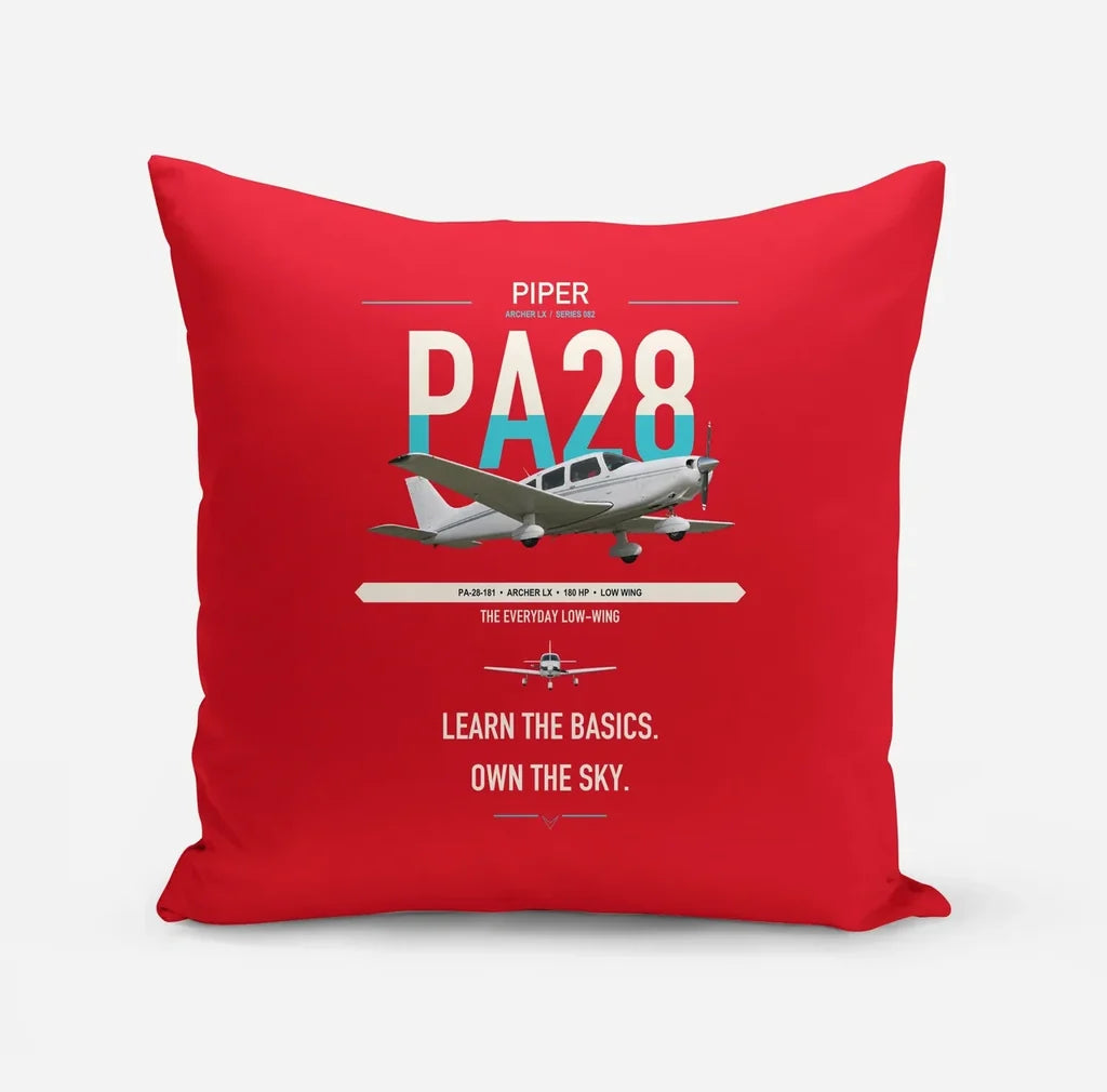 Piper PA-28-181 Archer LX design on red pillow