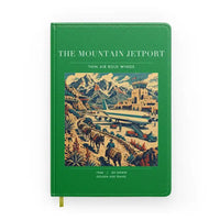 Thumbnail for VINTAGE G4123 - The Mountain Jetport - Designed Notebooks design on green