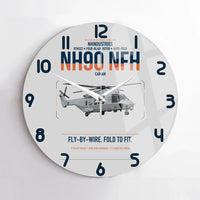 Thumbnail for NHIndustries NH90 NFH Caïman design on light gray no frame wall clock
