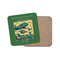 Thumbnail for The Skydive Festival Lift - Designed Coasters design on green 1-piece