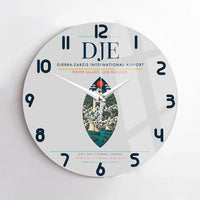 Thumbnail for Djerba-Zarzis International Airport (DJE) design on light gray no frame wall clock