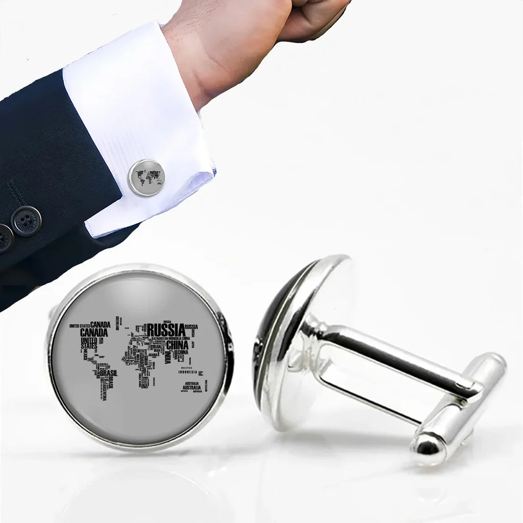 World Map Cuff Links - view 7