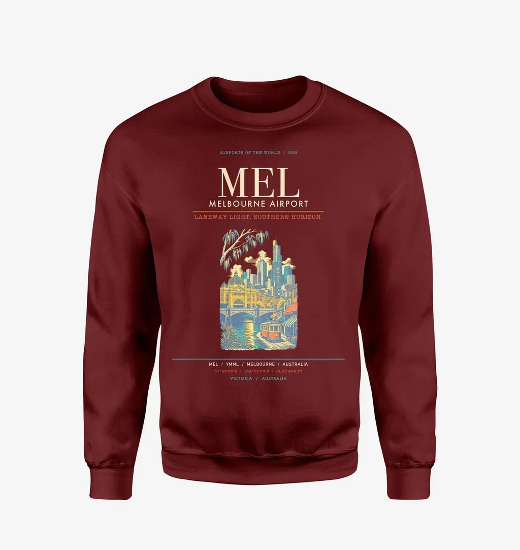 Melbourne Airport MEL Sweatshirt - Wine Red
