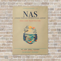 Thumbnail for Lynden Pindling International Airport Nassau NAS vertical canvas print - no frame - beige background