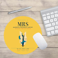 Thumbnail for Marseille Provence Airport (MRS) design on yellow round mouse pad