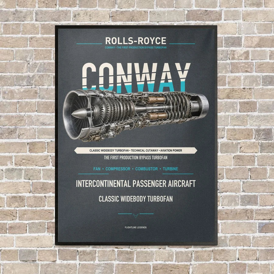 CONWAY vertical canvas print - framed - gray background