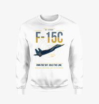 Thumbnail for F-15C Eagle design on white sweatshirt