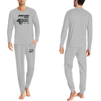 Thumbnail for Boeing 757 & Rolls Royce Engine (RB211) men pajamas - Light Gray