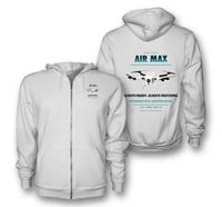 Thumbnail for Percepto Air Max design on white zipped hoodie