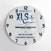 Thumbnail for Cessna Citation XLSPlus design on light gray no frame wall clock
