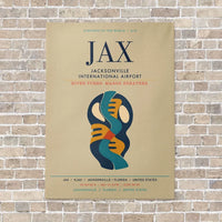 Thumbnail for Jacksonville International Airport JAX vertical canvas print - no frame - beige background