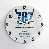 Thumbnail for Boeing 787-8 Dreamliner design on light gray no frame wall clock