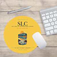 Thumbnail for Salt Lake City International Airport (SLC) design on yellow round mouse pad