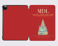 Thumbnail for Mandalay International Airport (MDL) design on red ipad tablet case