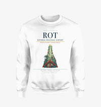 Thumbnail for Rotorua Regional Airport (ROT) design on white sweatshirt