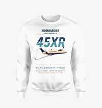 Thumbnail for Bombardier Learjet 45XR design on white sweatshirt