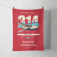 Thumbnail for Boeing 314 Clipper design on red towel