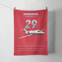 Thumbnail for Bombardier Learjet 29 design on red towel