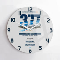 Thumbnail for Boeing 377 Stratocruiser design on light gray no frame wall clock