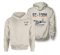 Thumbnail for EC-130H Compass Call design on khaki double-side hoodie, double-side print