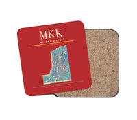 Thumbnail for Molokai Airport (MKK) design on red 1 piece coaster