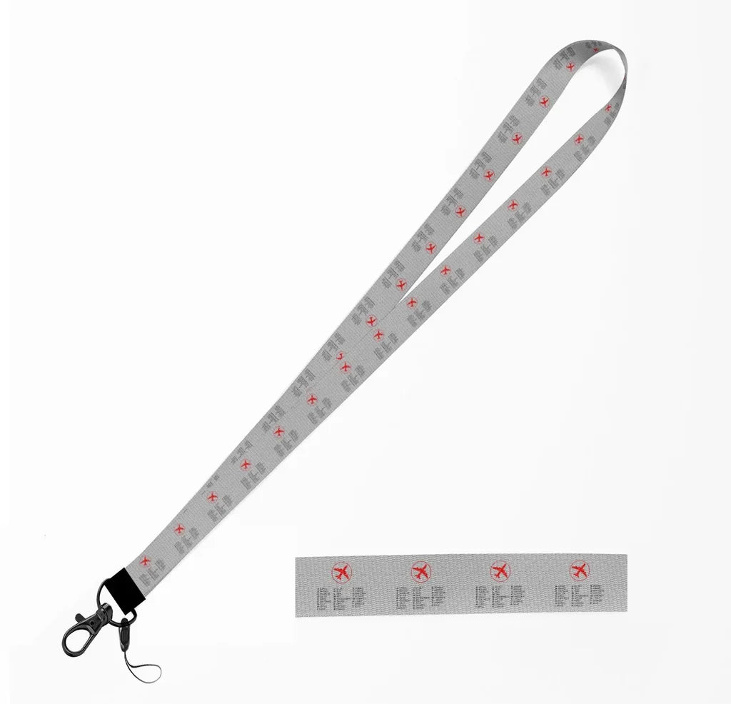 Aviation Alphabet 2 lanyard - light gray