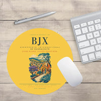 Thumbnail for Aeropuerto Internacional de Guanajuato (BJX) design on yellow round mouse pad