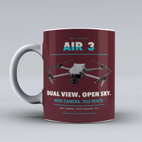 Thumbnail for Air 3 Mug design on dark red dji