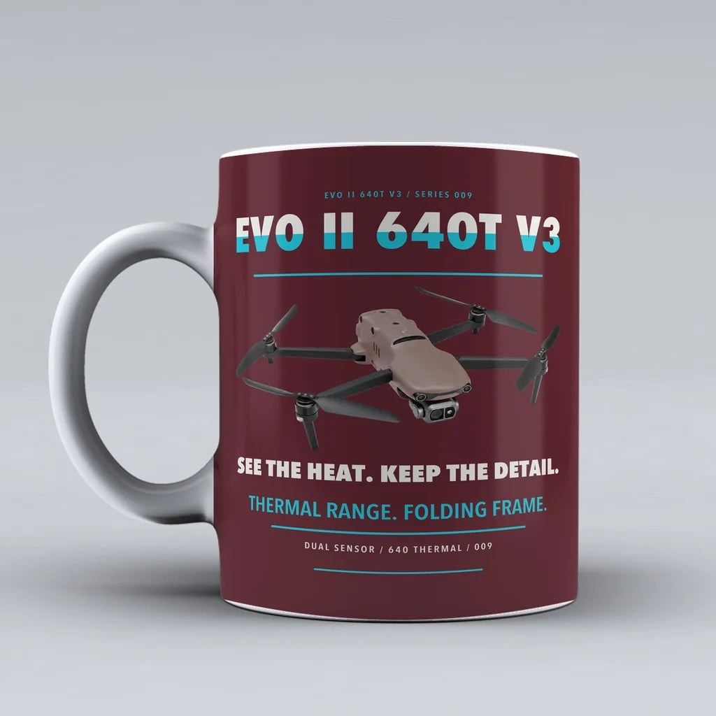 EVO II Dual 640T V3 Mug design on dark red autel