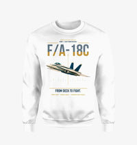 Thumbnail for F-A-18C Hornet design on white sweatshirt