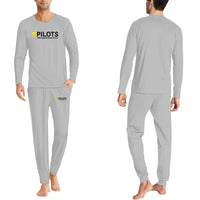 Thumbnail for Pilots They Know How To Fly men pajamas - Light Gray