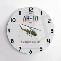Thumbnail for Bell AH-1G Cobra design on light gray no frame wall clock