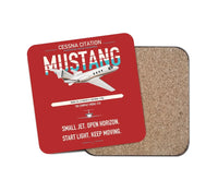 Thumbnail for Cessna Citation Mustang design on red 1 piece coaster