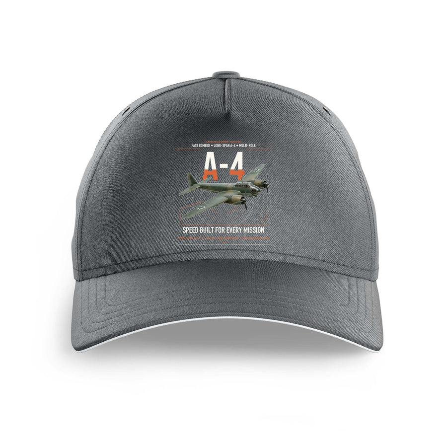 Junkers Ju 88A-4 design on gray printed hat