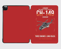Thumbnail for Leonardo CH-149 Cormorant design on red ipad tablet case