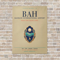 Thumbnail for Bahrain International Airport BAH vertical canvas print - no frame - beige background