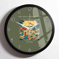 Thumbnail for VINTAGE G4241 - The Grass Strip Sunday - Designed Wall Clocks design on greenarmy framed