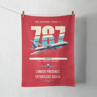 Thumbnail for Boeing 787-10 Dreamliner design on red towel