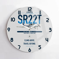 Thumbnail for Cirrus SR22T design on light gray no frame wall clock