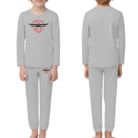 Thumbnail for Super Born To Fly children pajamas - Light Gray