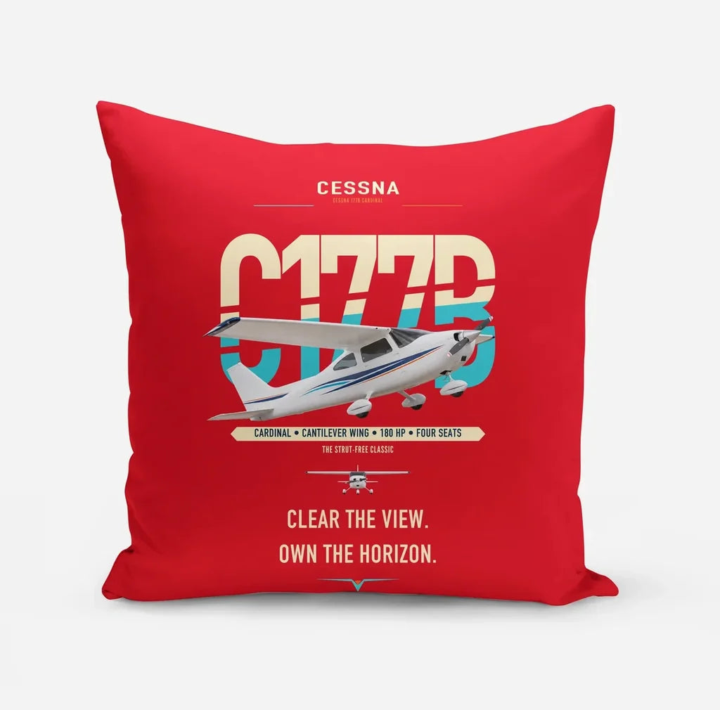 Cessna 177B Cardinal design on red pillow