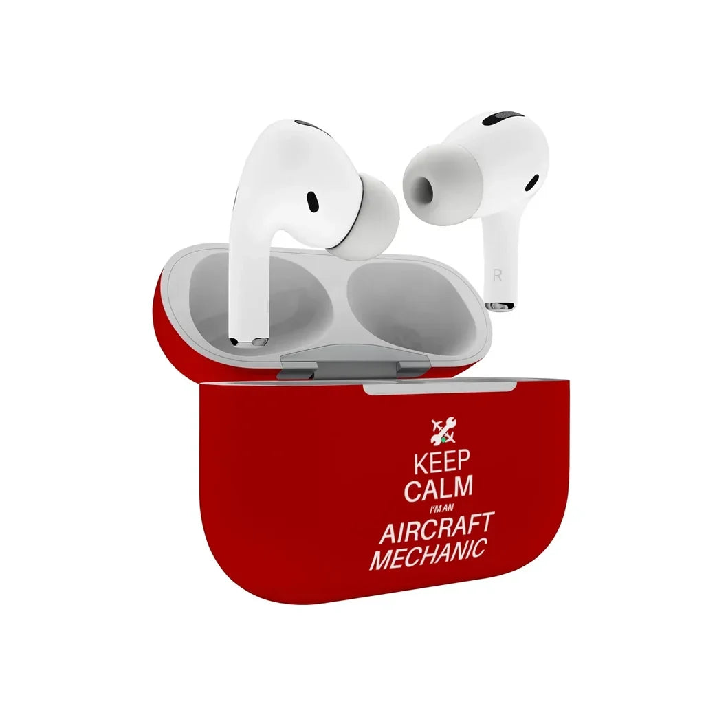 Aircraft Mechanic AirPods Pro plastic case - Red