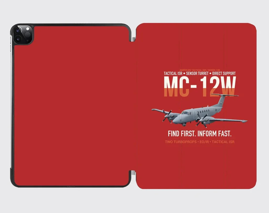 MC-12W Liberty Eyes Over The Ground design on red ipad tablet case