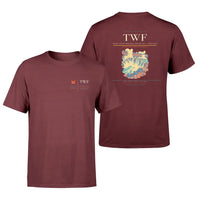 Thumbnail for Magic Valley Regional Airport (TWF) design printed on dark red double-side t-shirt
