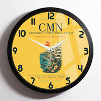Thumbnail for Casablanca Mohammed V International Airport (CMN) design on yellow framed wall clock