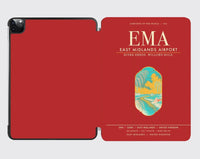 Thumbnail for East Midlands Airport (EMA) design on red ipad tablet case